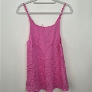 Free People Pink Women's Tank Top adjustable spaghetti straps NWOT